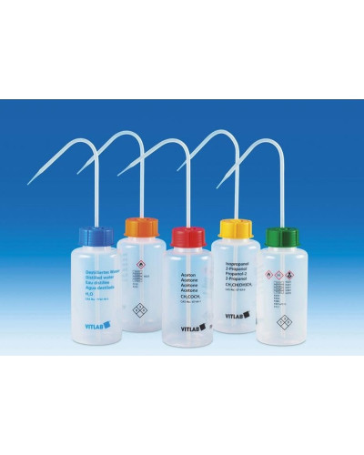 Pissette de Sécurité VITsafe, PE-LD, Large Ouverture, GL 45, \"Ethanol\"