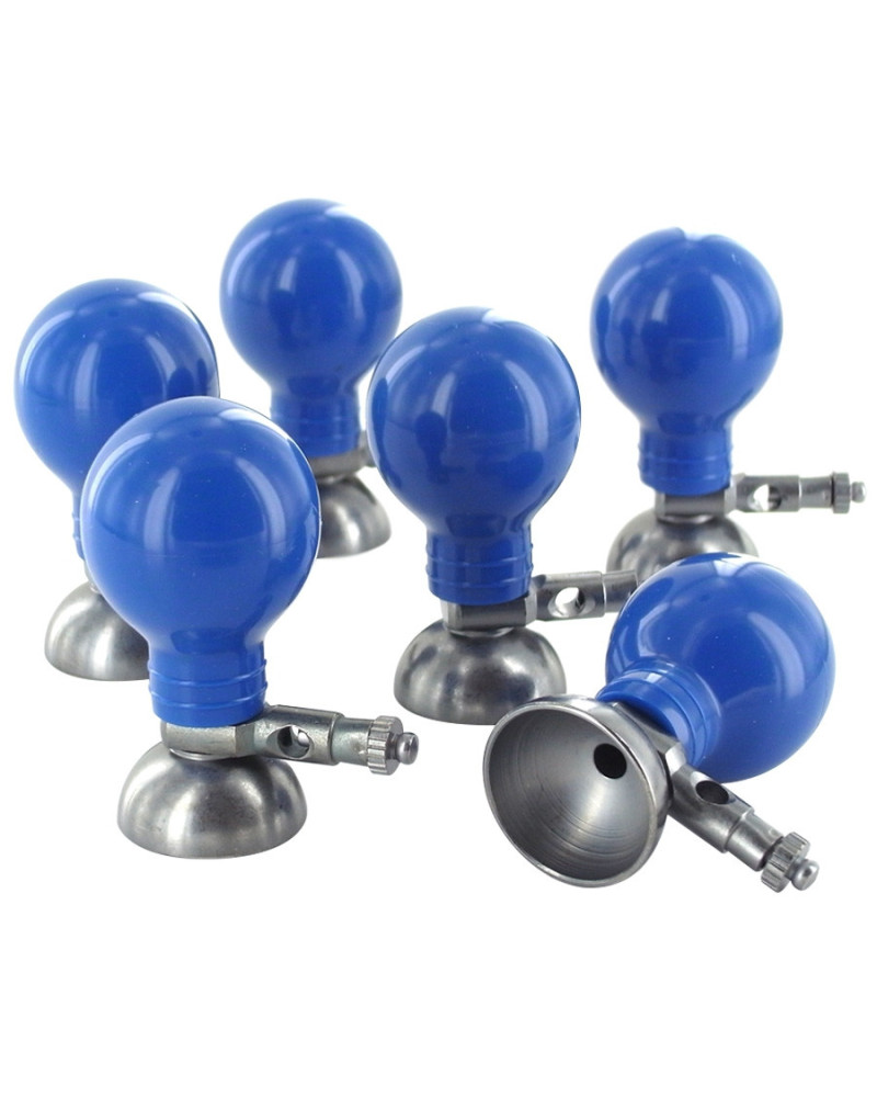 Électrodes ECG à ventouse métallique diamètre 24mm | Lot de 6