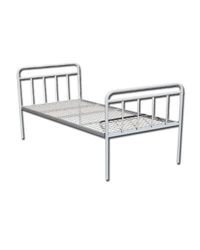 Lit d'hôpital avec têtière à crémaillère