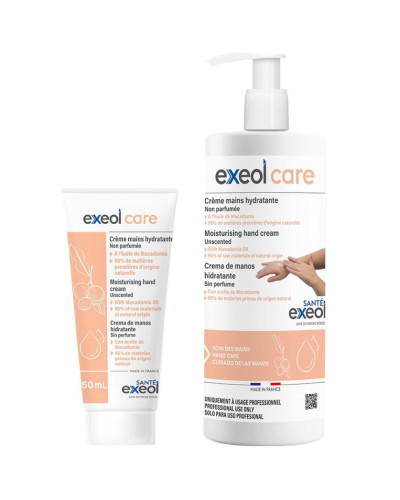 Crème protectrice hydratante pour les mains Exeol Care Tube de 50ml