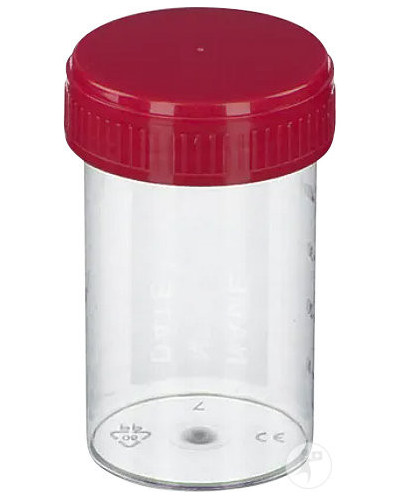 Pot à urine stérile 60 mL en PS