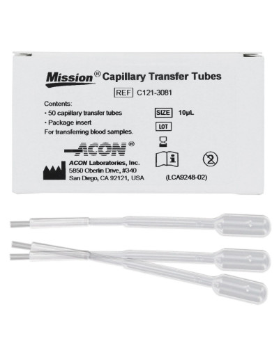 Tubes Capillaires Mission Acon – Pipettes 10 µL Boîte 50 | Socimed