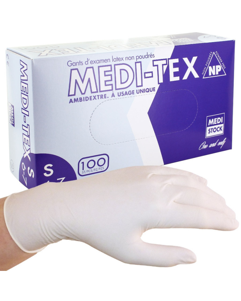 Gants Examen Latex Non Poudrés Medi-Tex PF – AQL 1,5 | Socimed