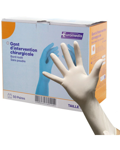 Gants Intervention Latex Stériles Euromedis Manchette 30 cm | Socimed