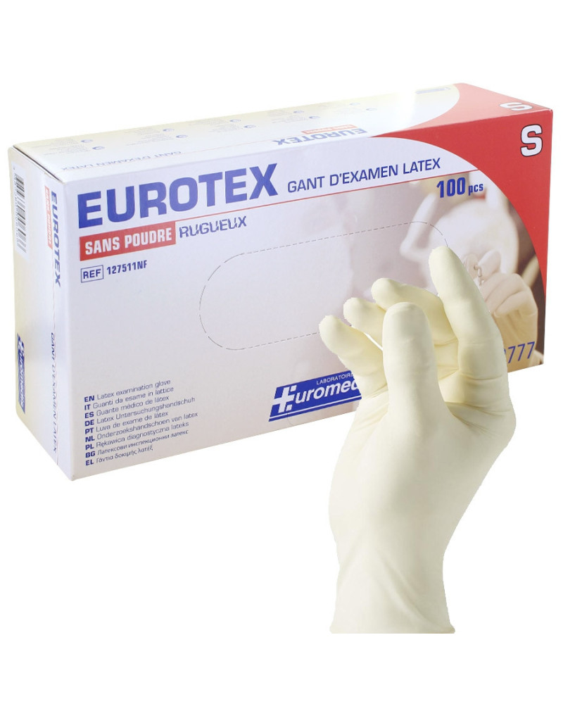 Gants Examen Latex Non Poudrés Eurotex – Polymer Coated | Socimed
