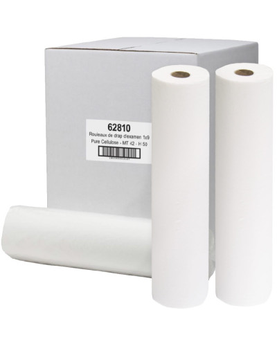 Drap d'examen ouaté gaufré double pli – 9 rouleaux 121 formats 50×35 cm | SOCIMED