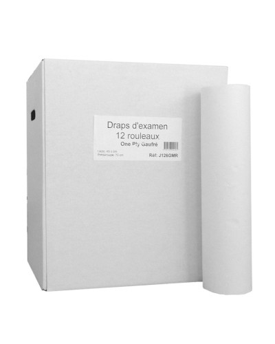Drap d'examen gaufré One Ply un seul pli – 12 rouleaux 135 formats 50×35 cm | SOCIMED