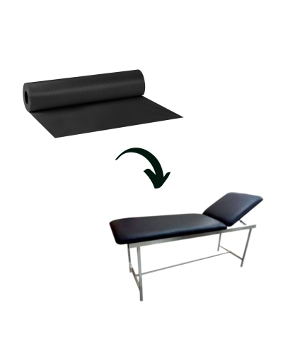 Drap d'examen plastifié noir