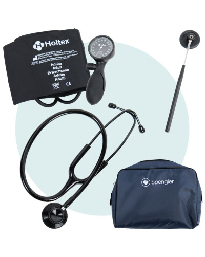 Pack etudiant kine tensiometre Easy 3 stethoscope Ideal+ navy