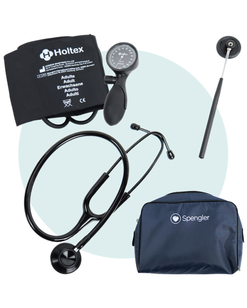 Pack etudiant kine tensiometre Easy 3 stethoscope Ideal+ navy
