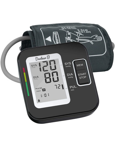 Tensiometre electronique bras Docteur B - Retroeclaire 2 utilisateurs
