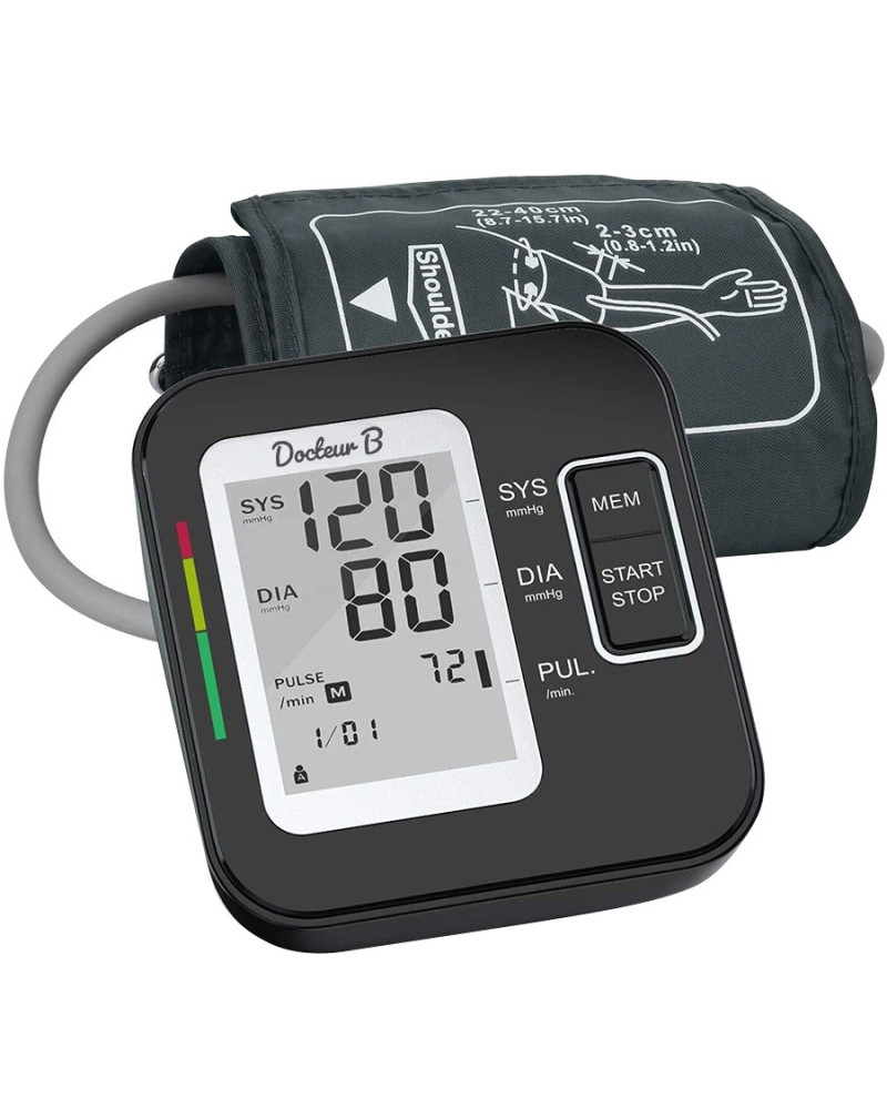 Tensiometre electronique bras Docteur B - Retroeclaire 2 utilisateurs