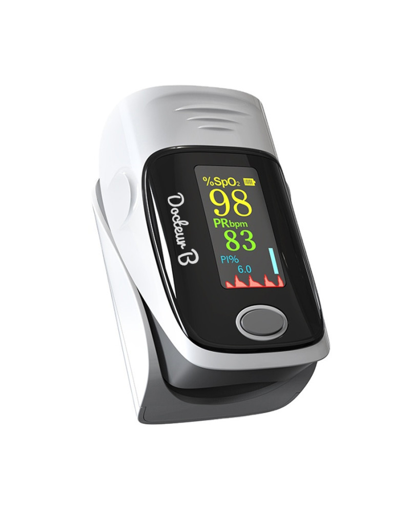 Oxymètre de Pouls Docteur B – OLED 6 Modes SpO₂ PR | Socimed