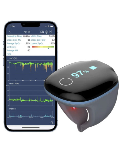 Oxymètre O2Ring Anneau SpO2 Continu Nuit Bluetooth | Socimed