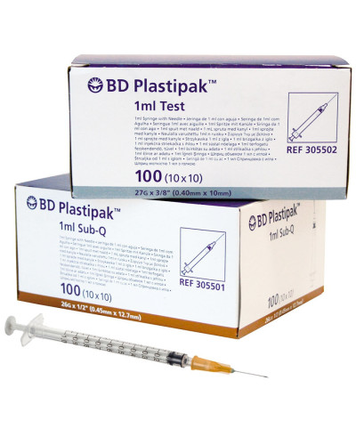 Seringue de précision BD Plastipak Test et Sub-Q | Socimed