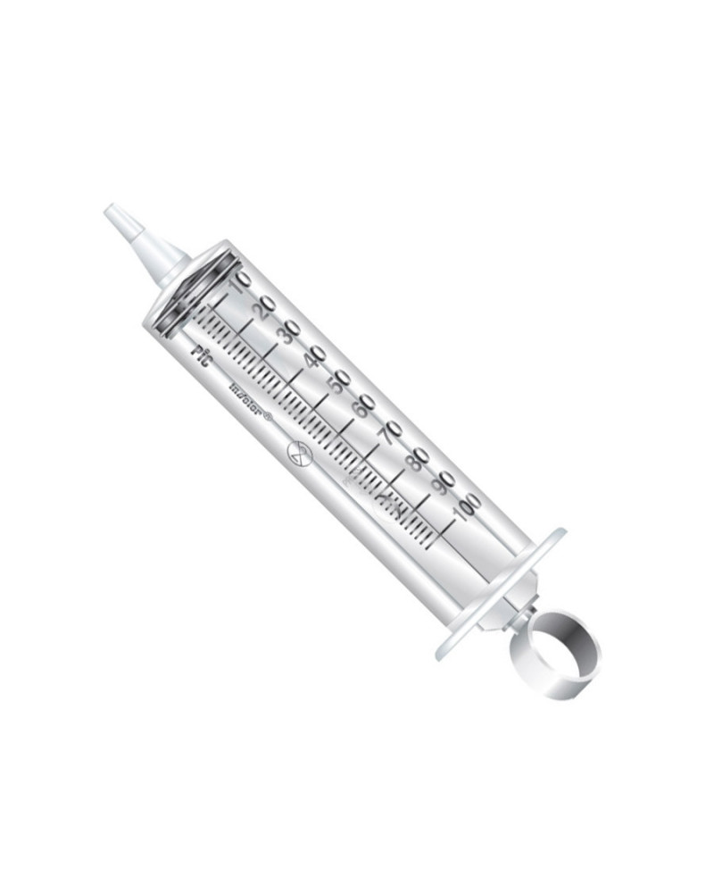Seringue 100 ml non montée avec embout cathéter PIC | Socimed