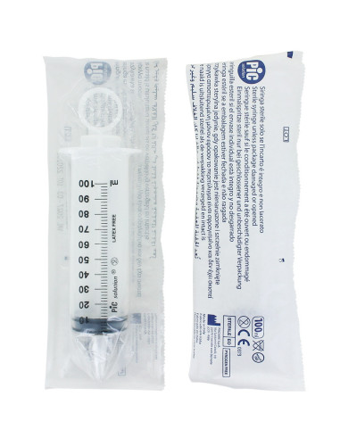 Seringue 100 ml non montée avec embout cathéter PIC | Socimed