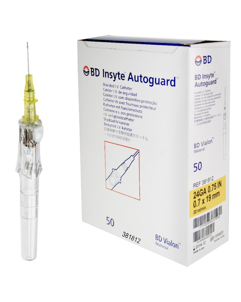 Cathéter BD Insyte Autoguard sans ailettes sécurité | Socimed