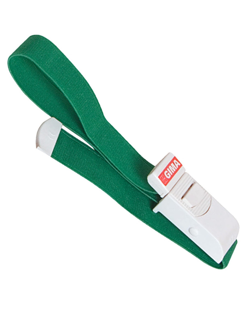 Garrot infirmier réutilisable vert tissu élastique 35 cm | Socimed