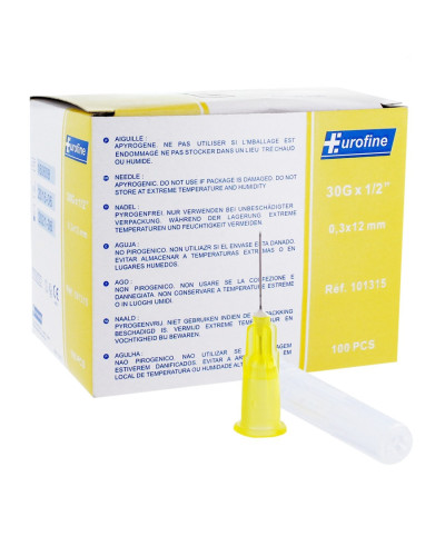 Aiguilles de phlébologie Eurofine Euromedis 30G 12 mm | Socimed