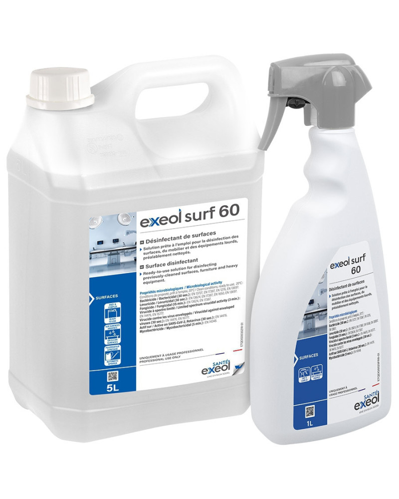 Désinfectant Exeol Surf 60 surfaces et équipements | Socimed