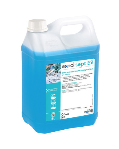 Exeol Sept E2 détergent désinfectant enzymatique pH neutre | Socimed