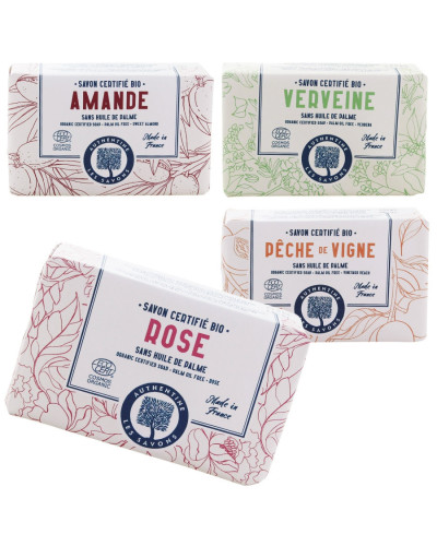 Savon solide Bio Authentine huiles végétales 100g | Socimed