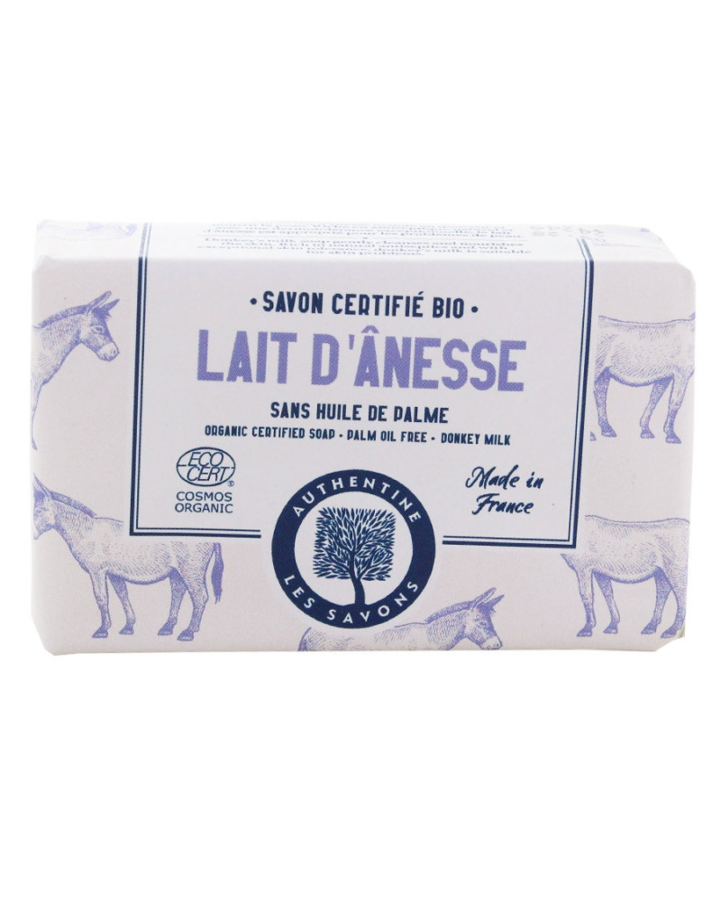 Savon solide au lait d'ânesse Bio Authentine 100g | Socimed