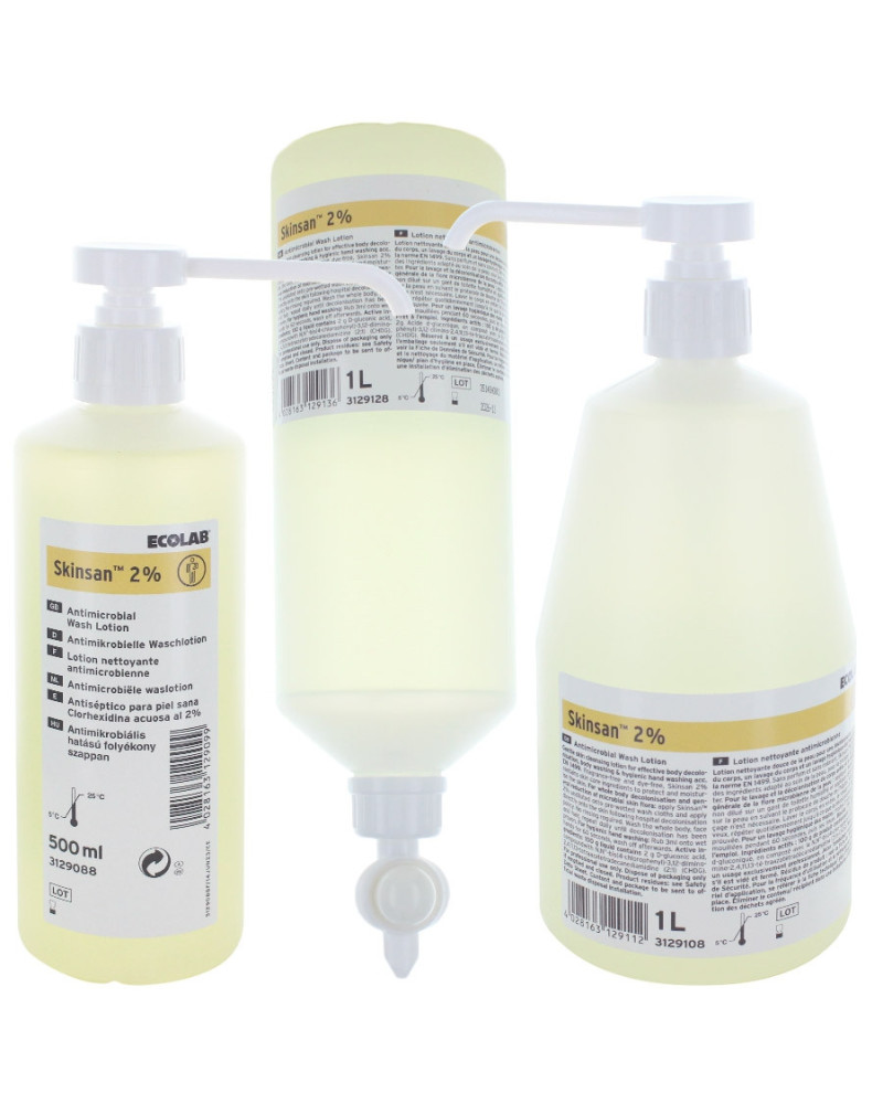 Lotion lavante antimicrobienne Skinsan 2% Ecolab | Socimed