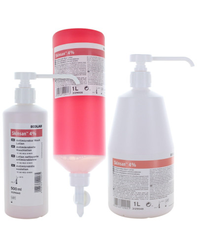 Lotion lavante antimicrobienne Skinsan 4% Ecolab | Socimed