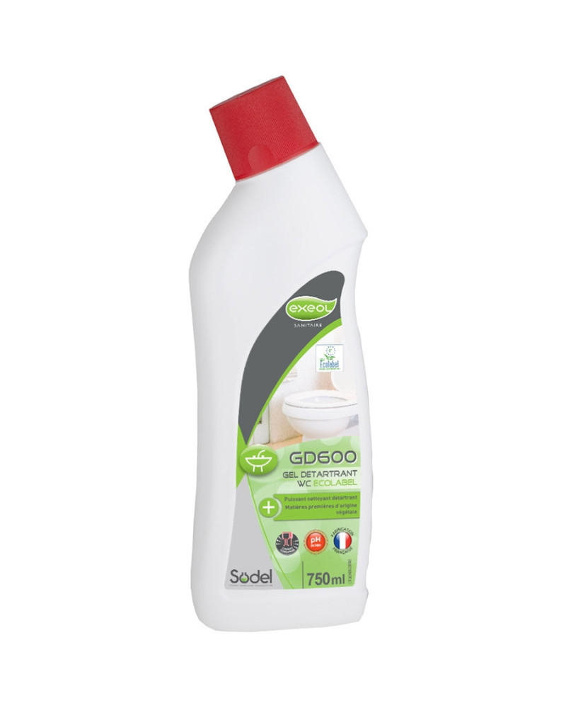 Gel détartrant WC GD600 Ecolabel désinfectant | Socimed