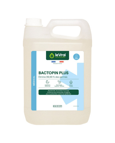Désinfectant détergent Bactopin Plus virucide Coronavirus | Socimed