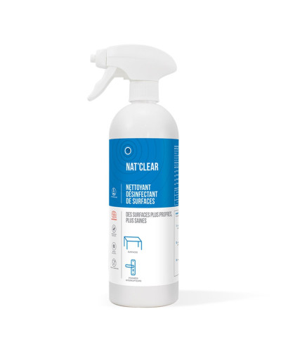 Spray nettoyant désinfectant écologique Nat'Clear surfaces | Socimed