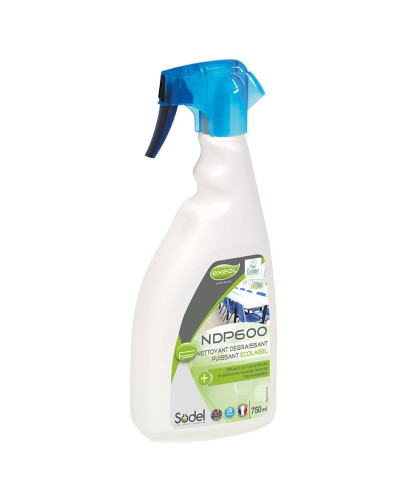 Nettoyant dégraissant puissant NDP600 Ecolabel surfaces | Socimed