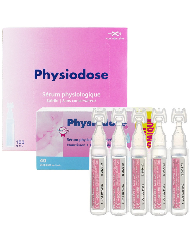 Physiodose sérum physiologique unidose 5 ml Gilbert | Socimed