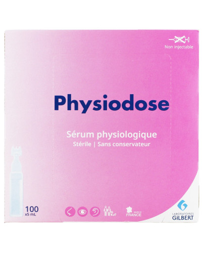 Physiodose sérum physiologique unidose 5 ml Gilbert | Socimed
