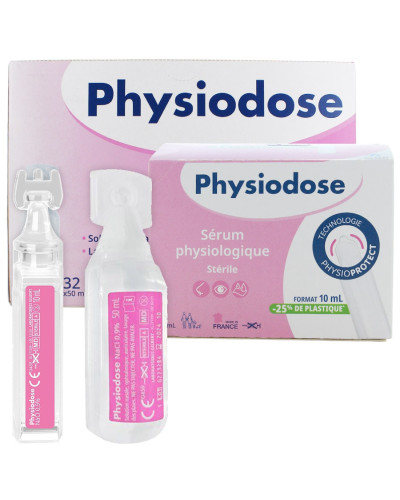 Physiodose - Sérum physiologique stérile NaCl 0,9% (10 ou 50 mL) |