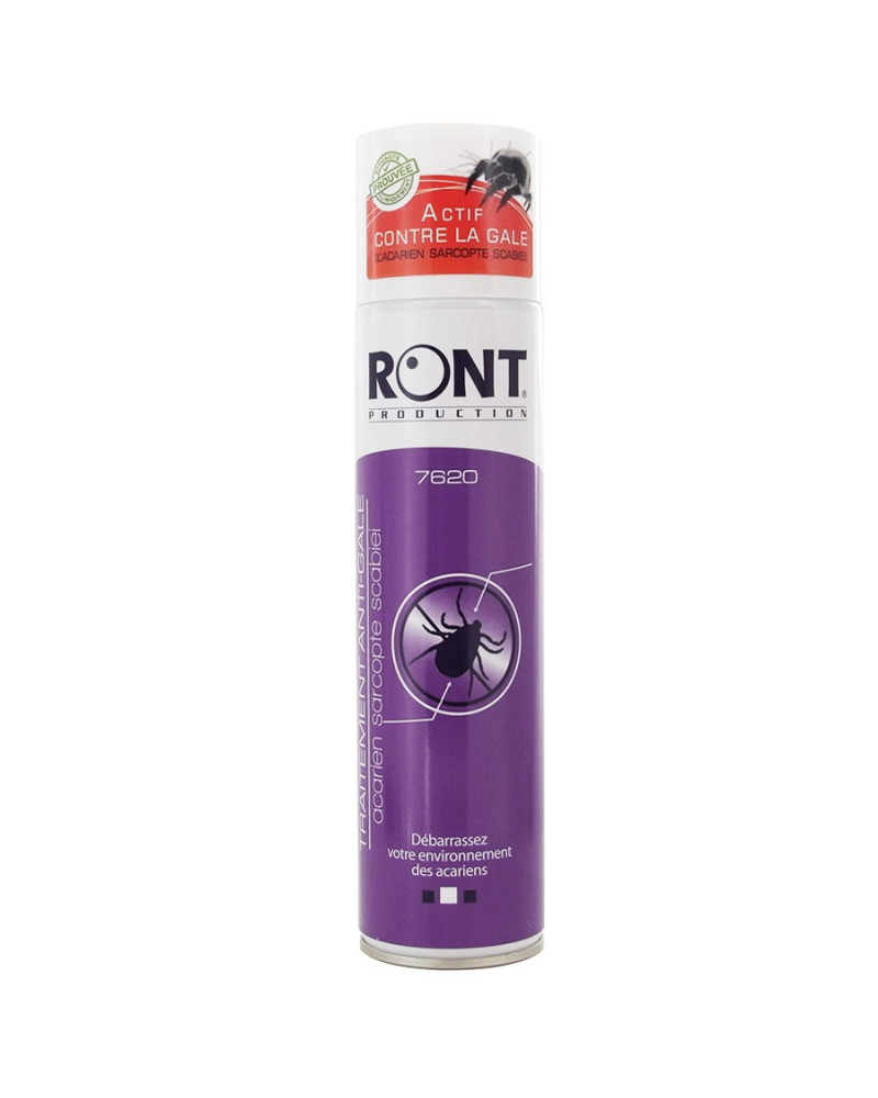 Traitement anti-gale Ront bombe 400 ml acaricide sarcoptes | Socimed