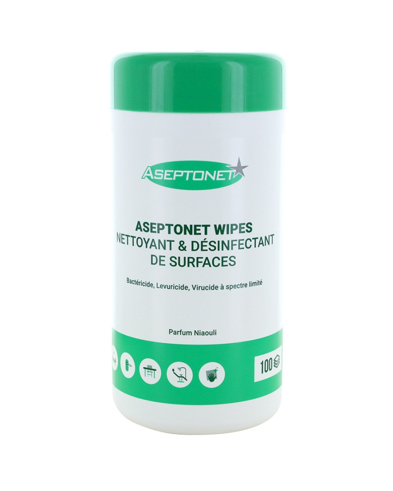 Lingettes désinfectantes sans alcool Aseptonet Steridis | Socimed