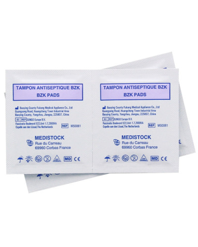 Lingettes antiseptiques chlorure de benzalkonium Medistock | Socimed