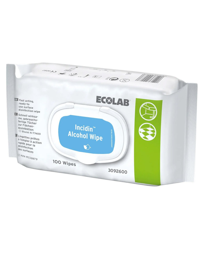 Lingettes Incidin Alcohol Wipe sachet refermable Ecolab | Socimed