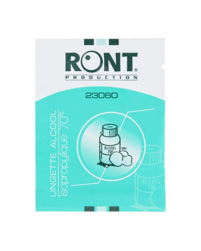 Boîte de 48 lingettes individuelles imprégnées Ront panaché | Socimed