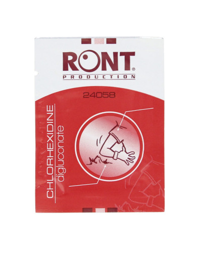 Boîte de 48 lingettes individuelles imprégnées Ront panaché | Socimed