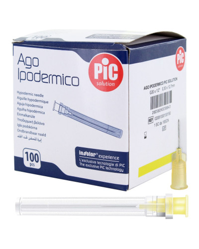 Aiguille de phlébologie PIC 30G x 12,7 mm micro-injection | Socimed