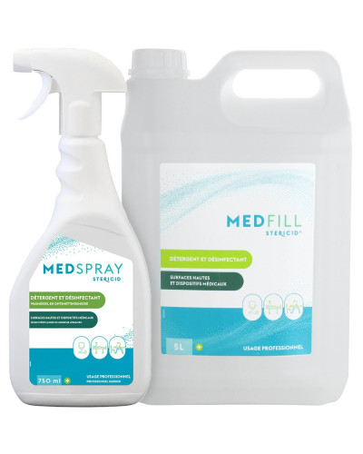 Détergent désinfectant Stericid Medspray Medfill | Socimed