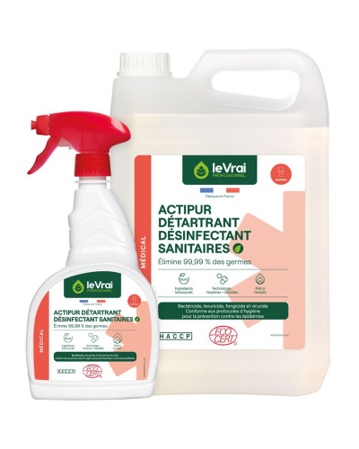 Détergent désinfectant Sanitaires Actipur Ecocert | Socimed