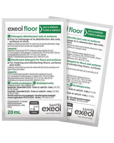 Désinfectant détergent sols et surfaces Exeol Floor | Socimed