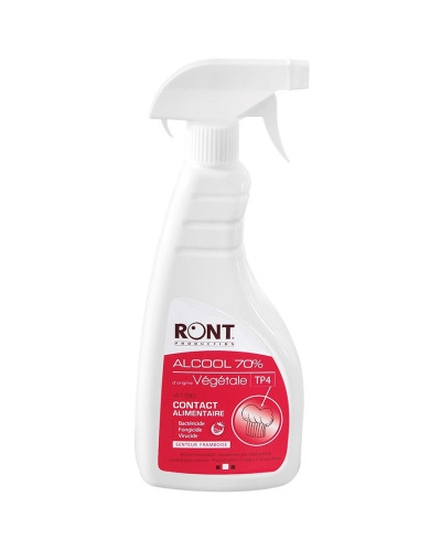 Alcool 70% végétal contact alimentaire Ront spray | Socimed