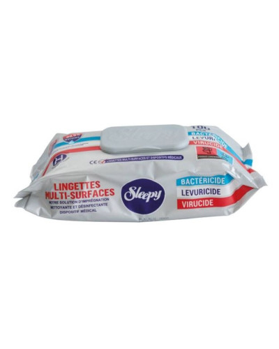 Lingettes désinfectantes multi-surfaces Sleepy 99,9% germes | Socimed