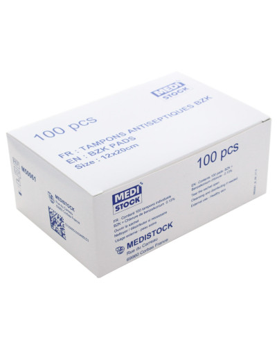 Lingettes antiseptiques chlorure de benzalkonium Medistock | Socimed